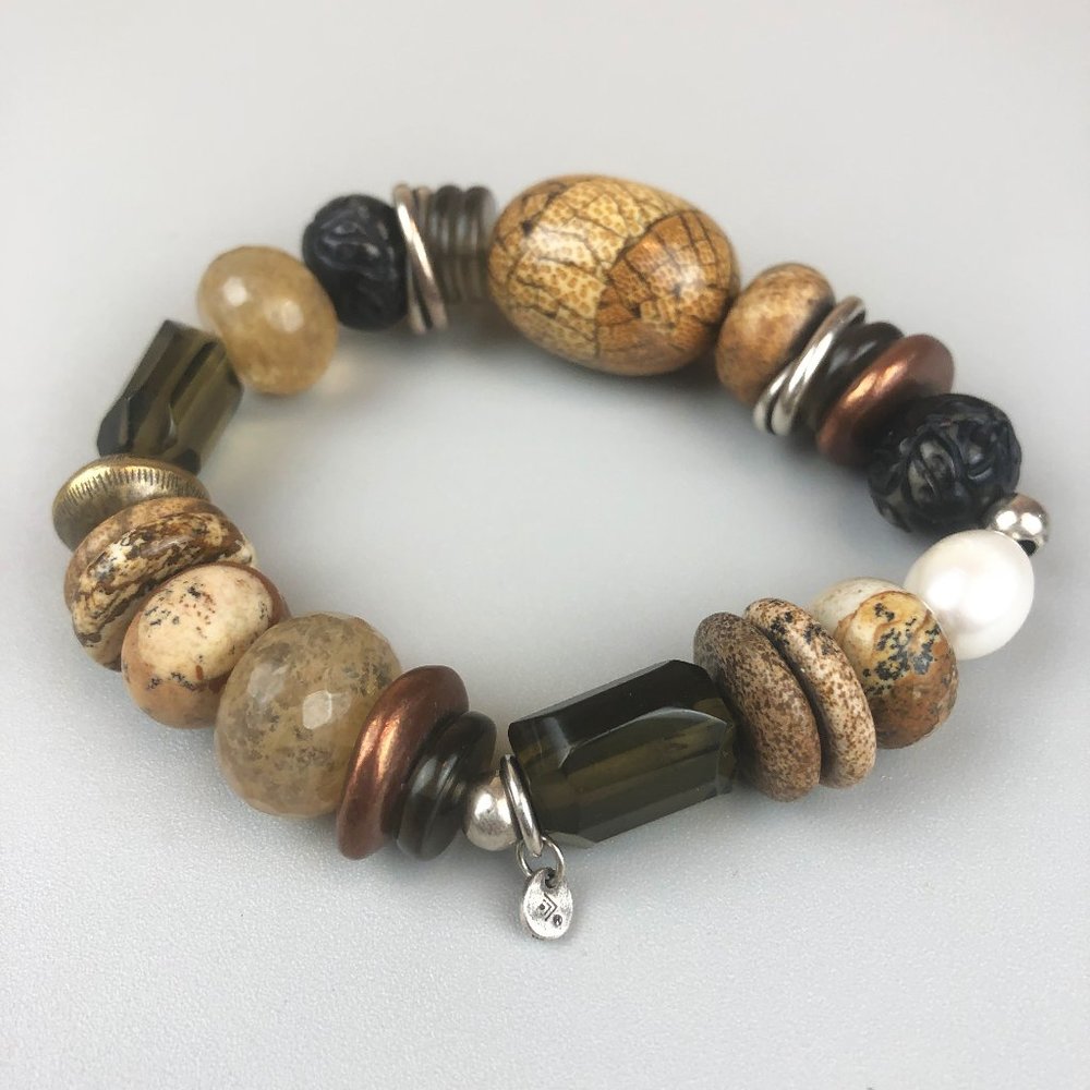 Silpada Mix Material Stretch Bracelet - Rare Piece